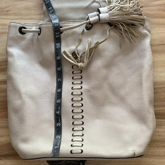 Rebecca Minkoff Backpack Leather tassel Drawstring Magnetic snap Closure Flaptop - Picture 16 of 16